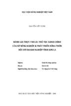 đánh giá thực thi các thủ tục hành chính của sở nông nghiệp và phát triển nông thôn đối với doanh nghiệp tỉnh sơn la  