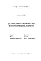 Quản lý chi ngân sách cho xây dựng nông thôn mới huyện phù ninh, tỉnh phú thọ  