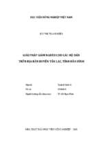 Giải pháp giảm nghèo cho các hộ dân trên địa bàn huyện tân lạc, tỉnh hòa bình  