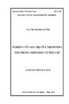 Nghiên cứu giá trị của troponin i tim trong nhồi máu cơ tim cấp