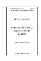 Nghiên cứu phẫu thuật cấy oc tai điện tử đa kênh