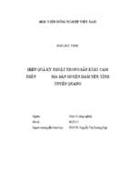 Hiệu quả kỹ thuật trong sản xuất cam trên địa bàn huyện hàm yên, tỉnh tuyên quang  