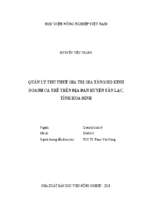 Quản lý thu thuế giá trị gia tăng hộ kinh doanh cá thể trên địa bàn huyện tân lạc, tỉnh hòa bình  
