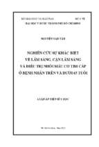 Nghiên cứu sự khác biệt về lâm sàng, cận lâm sàng và điều trị nhồi máu cơ tim cấp ở bệnh nhân trên và dưới 65 tuổi