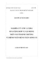 Nghiên cứu ƣớc lượng số lượng đơn vị vận động trên người bình thường và bệnh nhân bệnh thần kinh cơ