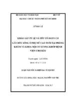 Khảo sát tỷ lệ và yếu tố nguy cơ gãy đốt sống ở phụ nữ cao tuổi tại phòng khám và khoa nội cơ xương khớp bệnh viện chợ rẫy