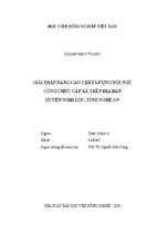 Giải pháp nâng cao chất lượng đội ngũ công chức cấp xã trên địa bàn huyện nghi lộc, tỉnh nghệ an  