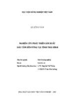 Nghiên cứu phát triển sản xuất dâu tằm bền vững tại tỉnh thái bình