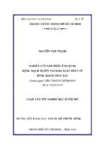 Nghiên cứu giải phẫu ứng dụng động mạch xuyên vách da xuất phát từ động mạch chày sau