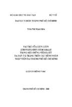 Vai trò của giun lươn strongyloides stercoralis trong hội chứng viêm loét dạ dày tá tràng trên các bệnh nhân nhập viện tại thành phố hồ chí minh