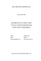 Giải pháp nâng cao chất lượng công tác thống kê trên địa bàn huyện tân kỳ, tỉnh nghệ an  