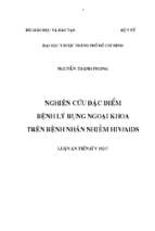 Nghiên cứu đặc điểm bệnh lý bụng ngoại khoa trên bệnh nhân nhiễm hiv aids