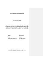 Nâng cao chất lượng đội ngũ kiểm soát viên không lưu tại công ty quản lý bay miền bắc  