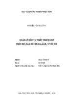 Quản lý đầu tư phát triển chợ trên địa bàn huyện gia lâm, thành phố hà nội  