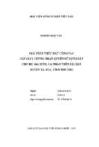Giải pháp thúc đẩy công tác cấp giấy chứng nhận quyền sử dụng đất cho hộ gia đình, cá nhân trên địa bàn huyện hạ hòa, tỉnh phú thọ  