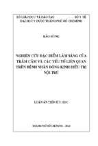 Nghiên cứu đặc điểm lâm sàng của trầm cảm và các yếu tố liên quan trên bệnh nhân động kinh điều trị nội trú