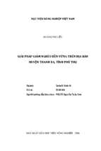 Giải pháp giảm nghèo bền vững trên địa bàn huyện thanh ba, tỉnh phú thọ  