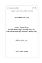 Nghiên cứu ứng dụng phương pháp đo âm ốc tai méo tiếng vào phát hiện sớm và chẩn đoán điếc nghề nghiệp
