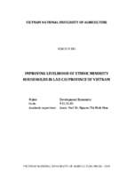 Improving livelihood of ethnic minority households in lao cai province of vietnam