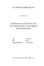 Giải pháp nâng cao chất lượng công chức ngành lao động thương binh và xã hội tỉnh hòa bình  