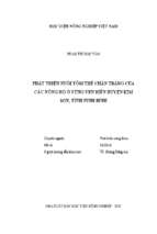 Phát triển nuôi tôm thẻ chân trắng của các nông hộ ở vùng ven biển huyện kim sơn, tỉnh ninh bình  