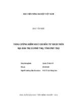 Tăng cường kiểm soát chi đầu tư xây dựng cơ bản trên địa bàn thị xã phú thọ, tỉnh phú thọ  