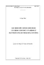 Xác định tiêu chuẩn chẩn đoán các bệnh cảnh yhct của bệnh lý đau thắt lưng do thoái hóa cột sống