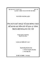 ưng dụng kỹ thuật tế bào dòng chảy để đánh giá tồn lưu tế bào ac tính trong bệnh bạch cầu cấp