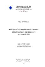Luận văn tốt nghiệp khảo sát sai số gps cầm tay và xây dựng bộ thông số hiệu chỉnh theo gps độ chính xác cao