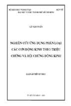 Nghiên cứu ứng dụng phân loại các cơn động kinh theo triệu chứng và hội chứng động kinh