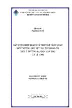 Luận văn tốt nghiệp xây dựng hiện trạng và thiết kế cảnh quan môi trường khu vực hội trường lớn khu ii trường đại học