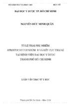 Tỷ lệ thai phụ nhiễm streptococcus nhóm b và kết cục thai kì tại bệnh viện đại học y dược thành phố hồ chí minh