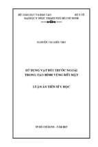 Sử dụng vạt đùi trước ngoài trong tạo hình vùng mũi mặt