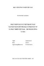 Phát triển dịch vụ thẻ thanh toán tại ngân hàng thương mại cổ phần đầu tư và phát triển việt nam   chi nhánh hùng vương  