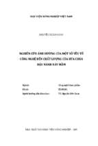 Nghiên cứu ảnh hưởng của một số yếu tố công nghệ đến chất lượng của sữa chua đậu nành nảy mầm  