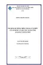 Luận văn tốt nghiệp ứng dụng hệ thống thông tin địa lý nghiên cứu sự di trú của rầy nâu tại hai tỉnh an giang