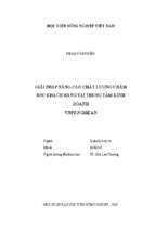 Giải pháp nâng cao chất lượng chăm sóc khách hàng tại trung tâm kinh doanh vnpt nghệ an  