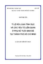 Tỉ lệ rối loạn tình dục và các yếu tố liên quan ở phụ nữ tuổi sinh đẻ tại thành phố hồ chí minh