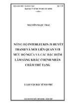 Nồng độ interleukin 31 huyết thanh và mối liên quan với mức độ ngứa và các đặc điểm lâm sàng khác ở bệnh nhân chàm thể tạng