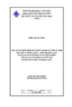 Luận văn tốt nghiệp ứng dụng phần mềm hệ thống đánh giá thích nghi đất đai tự động