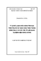 Tỷ lệ rối loạn chức năng tình dục trên phụ nữ sa tạng chậu theo thang điểm pisq 12 và các yếu tố liên quan tại bệnh viện hùng vương