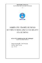 Nghiên cứu tìm hiểu hệ thống rút tiền tự động atm và vấn đề an toàn thông tin của hệ thống