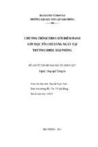 Chương trình theo dõi điểm danh lớp học tín chỉ tại trường đại học dân lập hải phòng