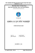 Một số giải pháp nhằm đẩy mạnh phát triển du lịch ở huyện thủy nguyên giai đoạn 2011 2015