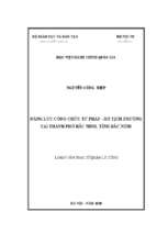 Năng lực công chức tư pháp   hộ tịch phường tại thành phố bắc ninh, tỉnh bắc ninh