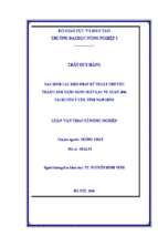 Xác định các biện pháp kỹ thuật chủ yếu thâm canh tăng năng suất lạc vụ xuân 2006 tại huyện ý yên, tỉnh nam định