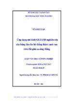 ứng dụng mô hình gleams nghiên cứu cân bằng lân cho hệ thống thâm canh rau trên đất phù sa sông hồng