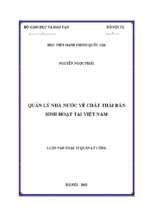 Quản lý nhà nước về chất thải rắn sinh hoạt tại việt nam