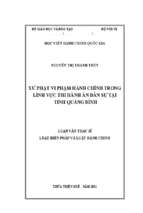 Xử phạt vi phạm hành chính trong lĩnh vực thi hành án dân sự tại tỉnh quảng bình