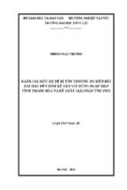 đánh giá mức độ dễ bị tổn thương do biến đổi khí hậu đến sinh kế gắn với rừng ngập mặn tỉnh thanh hóa và đề xuất giải pháp ứng phó. 